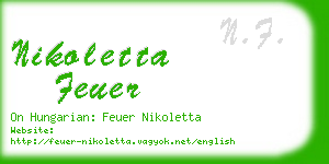 nikoletta feuer business card